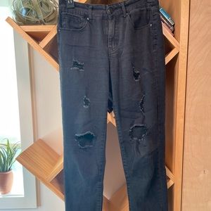 Black Label distressed denim